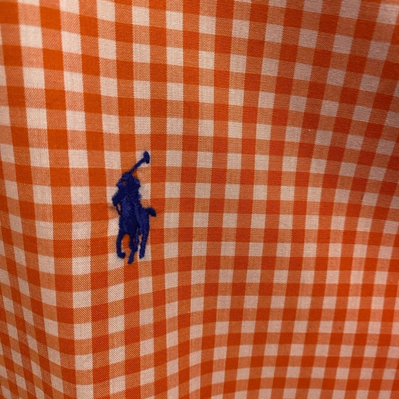 Ralph Lauren XL shirt, orange check - Picture 3 of 4